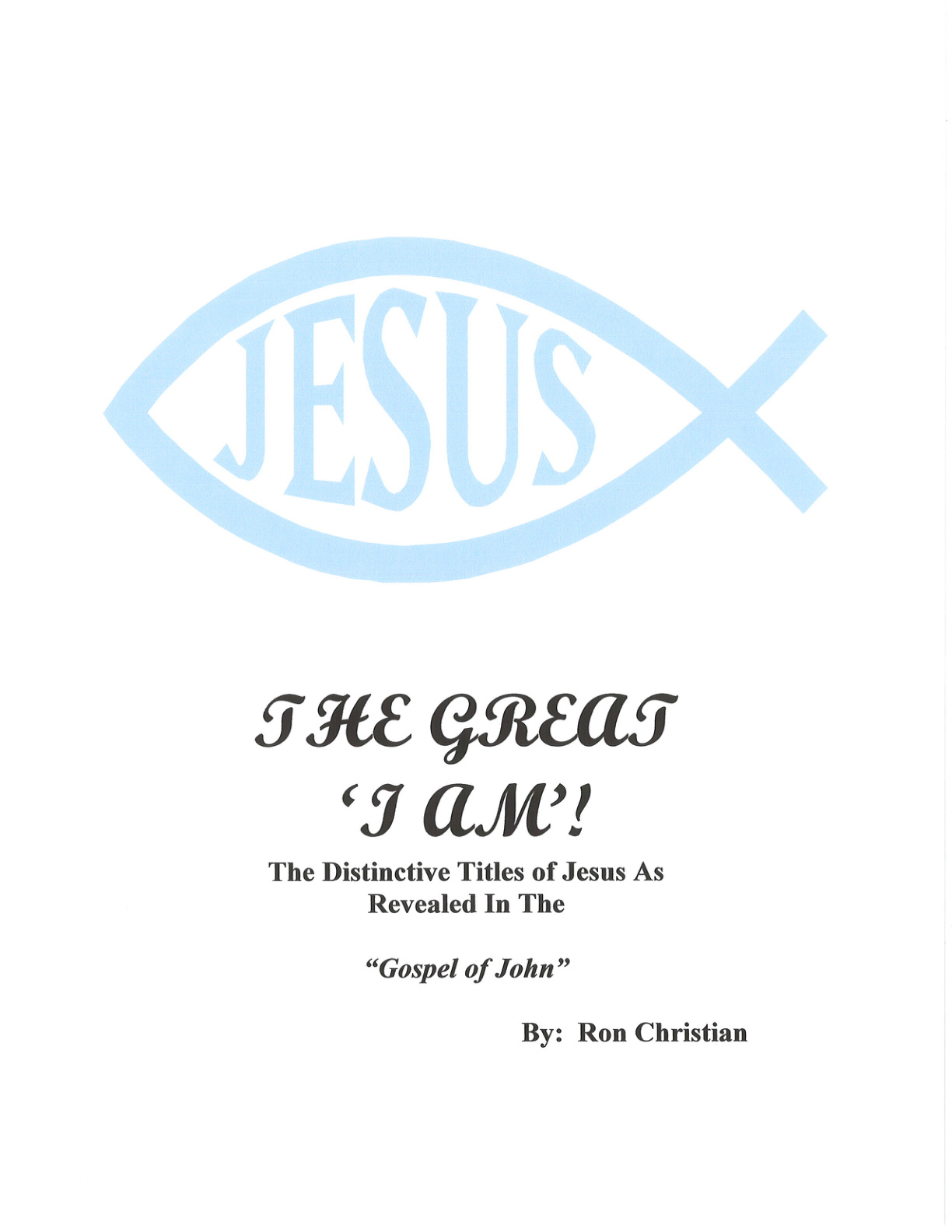 Cover of Jesus The Great I Am