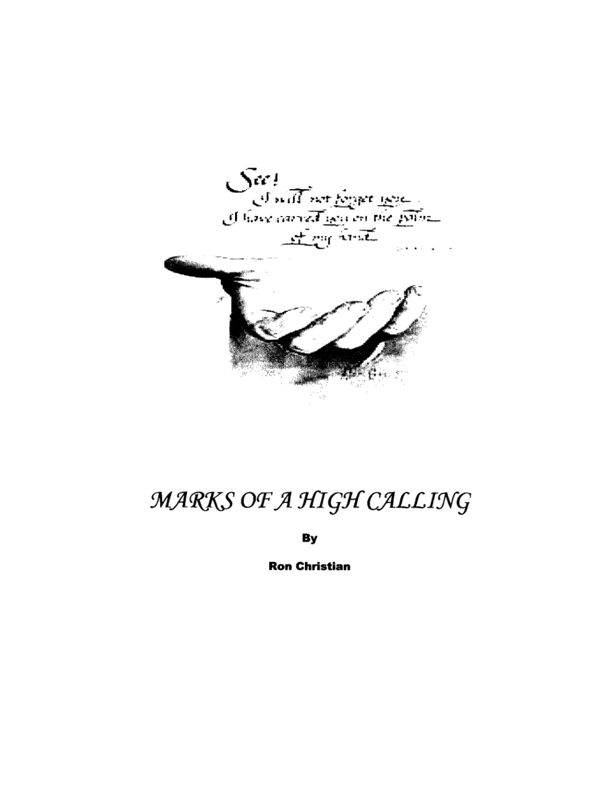 Cover of Marks of a High Calling