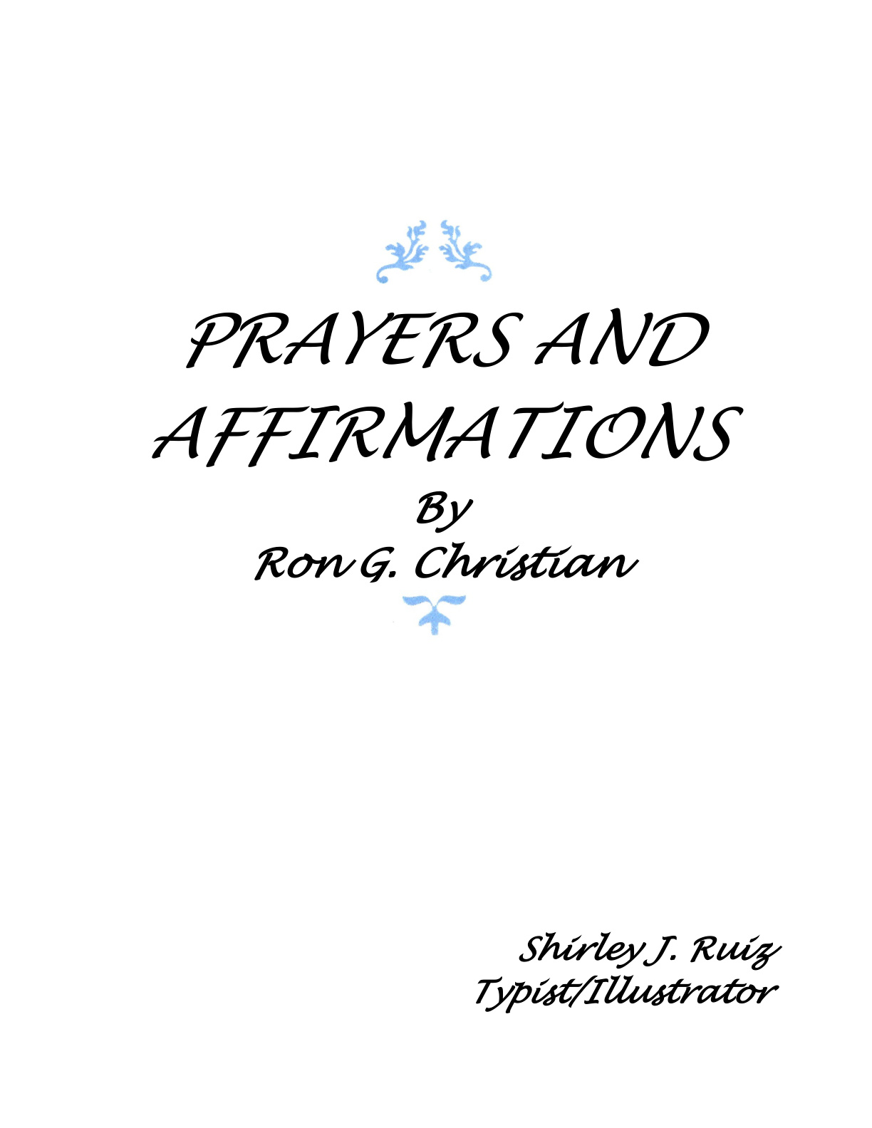 Cover of Prayers and Affirmations
