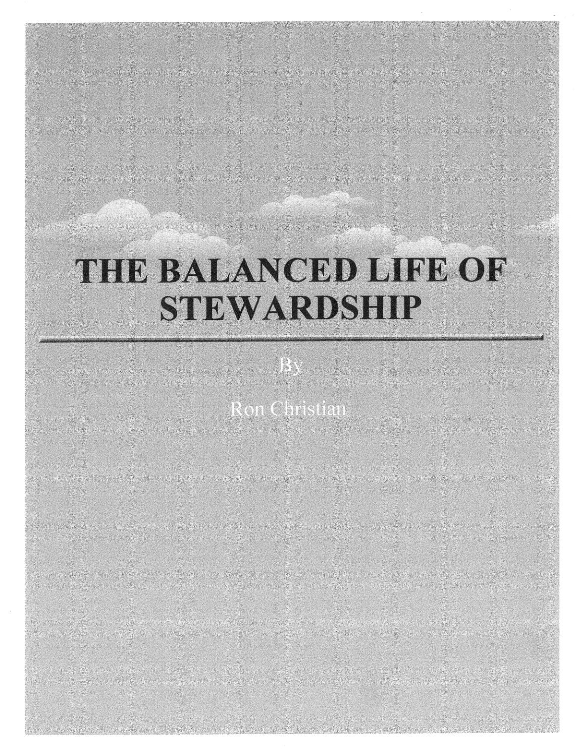 Cover of The Balanced Life of Stewardship